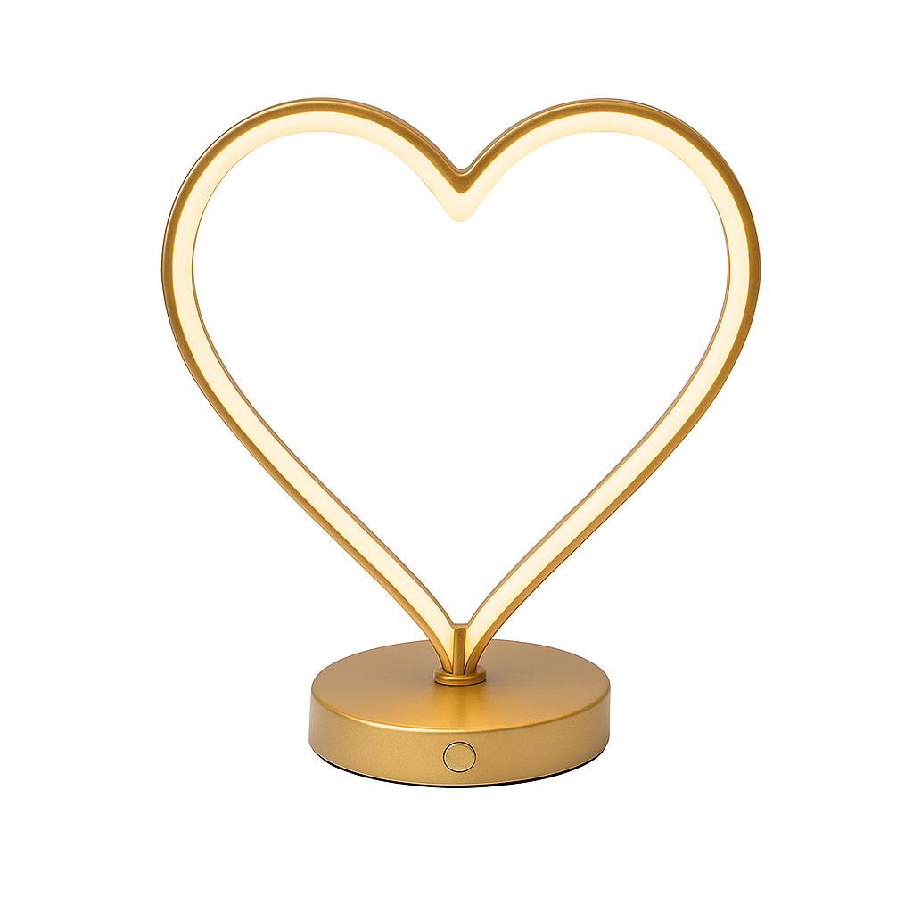 Heart Shaped LED Table Lamp for Bedroom and Living Room
