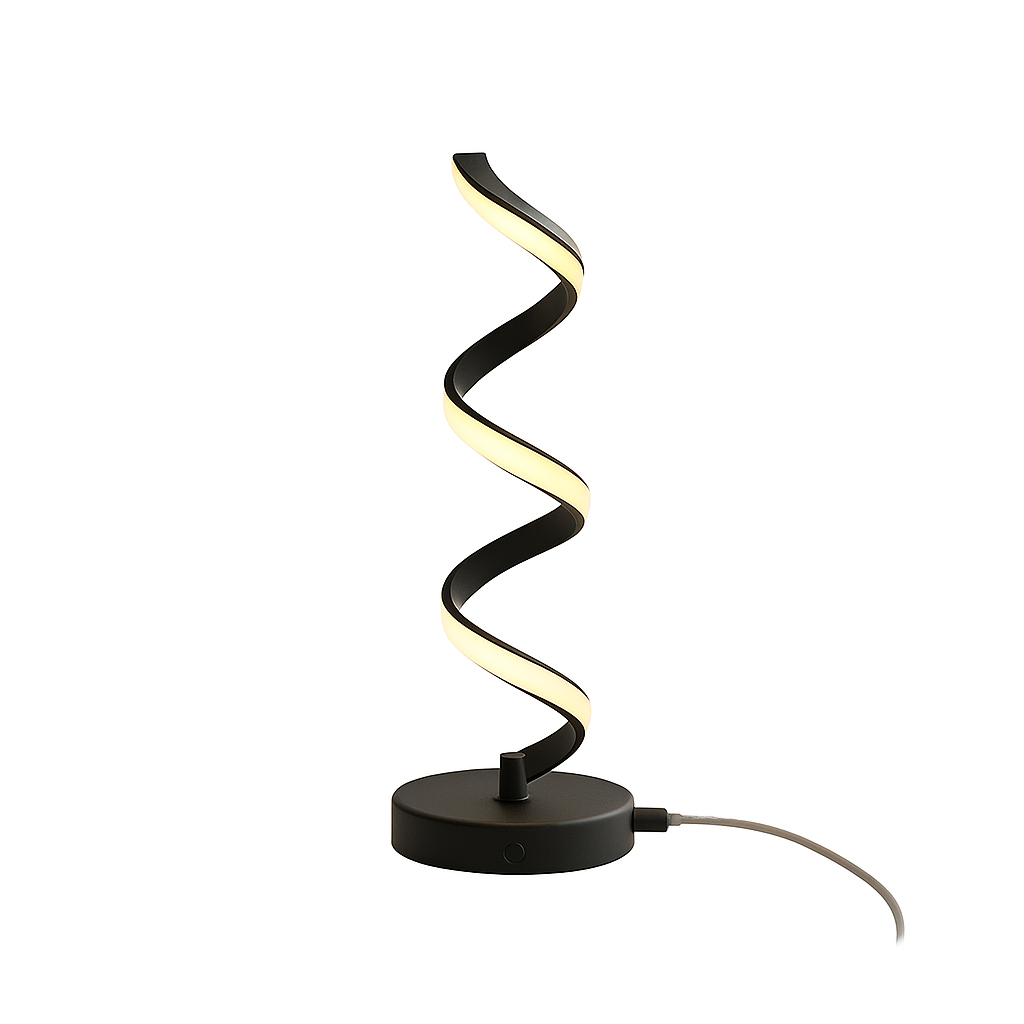 Spiral LED Table Lamp for Bedroom and Living Room