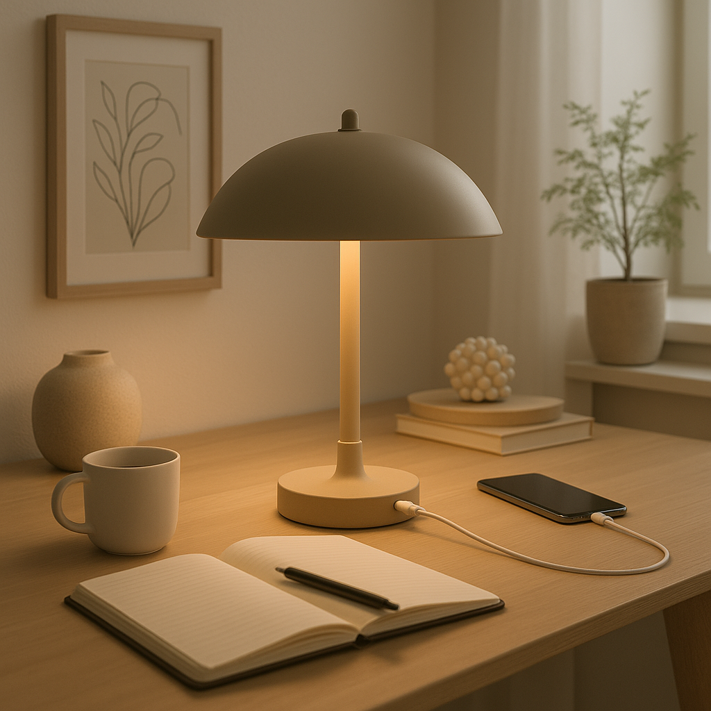 Modern Umbrella Table Lamp for Bedroom and Living Room